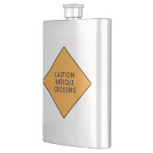 注意! 旧式な交差 フラスク (左)