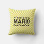 注意！最初のおもしろい誕生日パーティーへの招待 クッション (裏面)