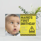 注意！最初のおもしろい誕生日パーティーへの招待 招待状 (スタンド正面)