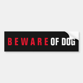 注意：犬に注意 グロッシーステッカー バンパーステッカー
