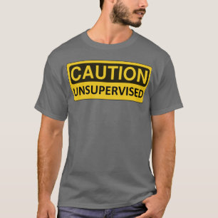 "注意: 監視されていない"おもしろTシャツ Tシャツ
