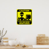 注意!監視されている ポスター (キッチン)