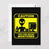 注意!監視されている ポストカード (正面/裏面)