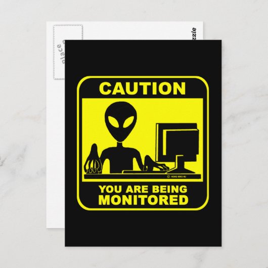 注意!監視されている ポストカード (正面/裏面)