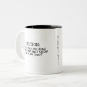 注意:私は得ハサミと私は彼らを使用する方法を知っている! ツートーンマグカップ (正面左)