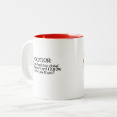 注意:私は得ハサミと私は彼らを使用する方法を知っている! ツートーンマグカップ (正面左)