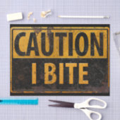 注意 – 私は金属の危険警告標識大 薄葉紙 (クラフト)