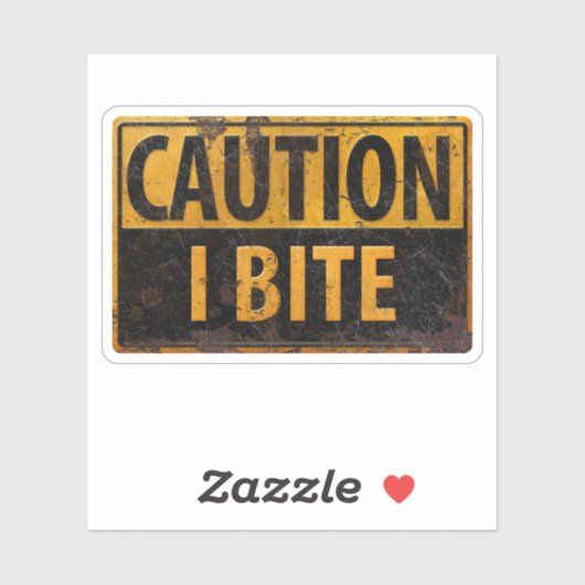 注意 – 私は錆びた金属危険警告標識 シール (シート)