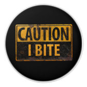 注意 – 私は錆びた金属危険警告標識 セラミックノブ (正面)