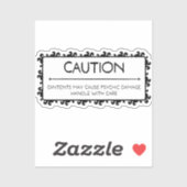 注意：精神的損傷 シール (シート)