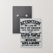 注意 缶バッジ (正面/裏面)