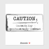 注意：自然にステッカーを燃やす可能性 シール (シート)