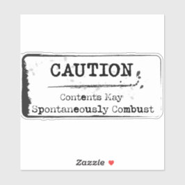 注意：自然にステッカーを燃やす可能性 シール