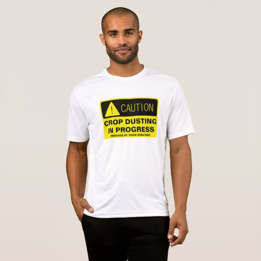 注意! 進行中の穀物の塵を払うこと-おもしろいなランニング Tシャツ (正面フル)