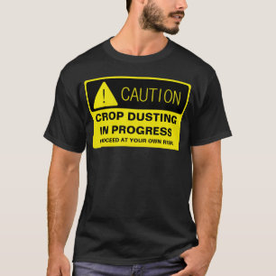 注意! 進行中の穀物の塵を払うこと-おもしろいなランニング Tシャツ
