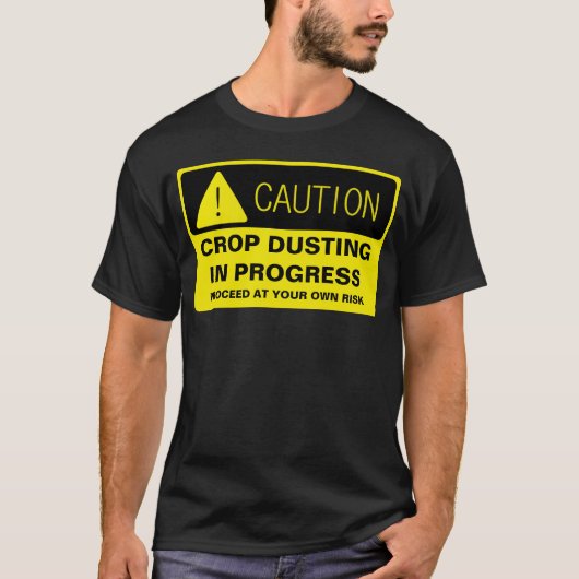 注意! 進行中の穀物の塵を払うこと-おもしろいなランニング Tシャツ (正面)
