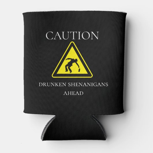 注意：酔った騒ぎが始まる！面白い飲酒 缶クーラー (正面)