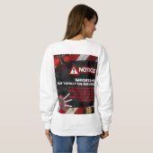 注意：重要（しかし、完全に深刻ではない） おもしろい - スウェットシャツ (裏面フル)