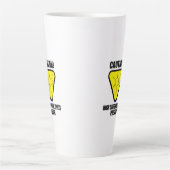 注意！高カフェイン値 カフェラテマグ (正面)