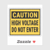 注意：高電圧が入らない シール (シート)