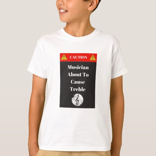"注意-高音域"のもたらす約ミュージシャンカスタム Tシャツ (正面)