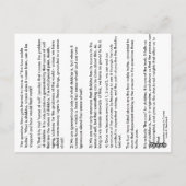 注意#1無知 – 扶養家族から ポストカード (裏面)