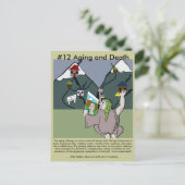 注意#12加齢と死亡 – 扶養家族発生 ポストカード (スタンド正面)