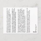 注意#12加齢と死亡 – 扶養家族発生 ポストカード (裏面)