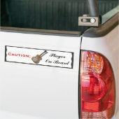 注意; BOARD-BUMPERのステッカーのドブロ・ギタープレーヤー バンパーステッカー (トラック上)