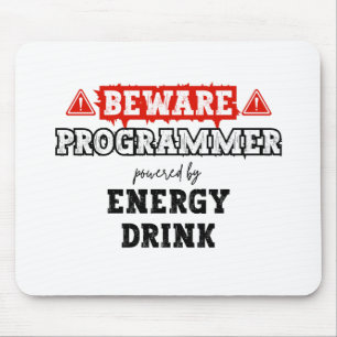 注意: Energy Drinkを搭載したプログラマ コーダ マウスパッド