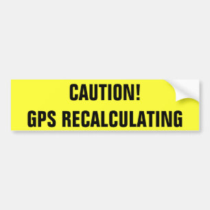注意! GPSの検算 バンパーステッカー