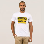 注意： Liability おもしろい Tシャユーモアのあるツ Tシャツ (正面フル)