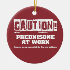 注意！Prednisone at Work セラミックオーナメント