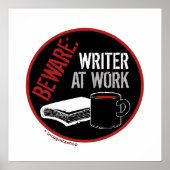注意： Writer at Work ポスター (正面)