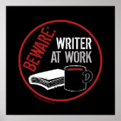 注意: Writer at Work ポスター (正面)