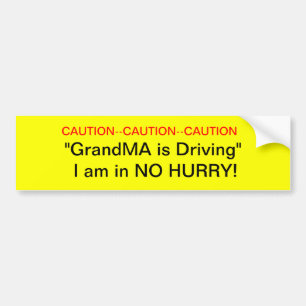 注意GrandMaドライバーバンパーステッカー バンパーステッカー