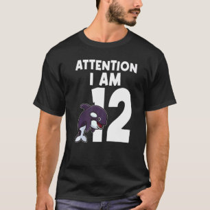 注意I am 12 Whale Twenteth誕生日 Tシャツ