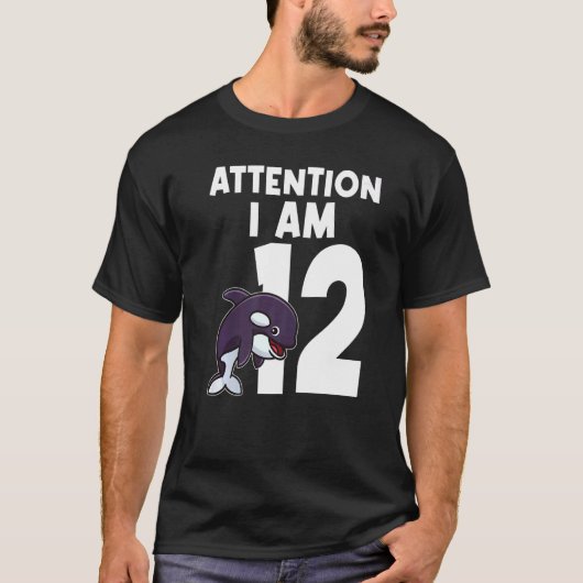 注意I am 12 Whale Twenteth誕生日 Tシャツ (正面)