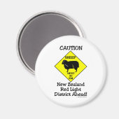 注意NZ赤ライト地区 マグネット (正面/裏面)
