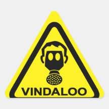 注意Vindaloo有毒カレーの匂いステッカーおもしろい