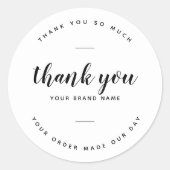 注文ありがとうございます 現代的な包装 ラウンドシール (正面)