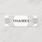注文ありがとうミニマリスト抽象芸術グラフィックユニーク スキニー名刺 (正面)