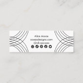 注文ありがとうミニマリスト抽象芸術グラフィックユニーク スキニー名刺 (裏面)
