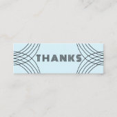 注文ありがとうミニマリスト抽象芸術グラフィックユニーク スキニー名刺 (正面)