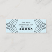 注文ありがとうミニマリスト抽象芸術グラフィックユニーク スキニー名刺 (裏面)