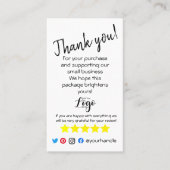 注文したロゴを追感謝してい加する挿入カードのシンプル 名刺 (正面)