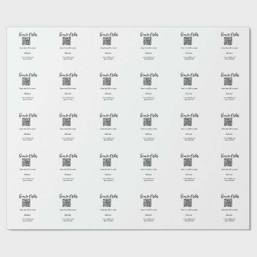 注文のスキャン 注文のQRコードをスキャンしてウェブサイトまたはメールを追加 ラッピングペーパー (フラット)