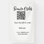 注文のスキャン：QRコードをスキャンしてウェブサイトまたはメールを追加 横断幕 (縦)