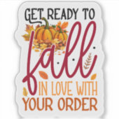 注文の季節のビジネスに恋する秋 シール (正面)