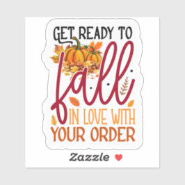 注文の季節のビジネスに恋する秋 シール